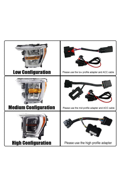 Ford F-150 Projection LED Headlights - Sequential Turn Signal DRL