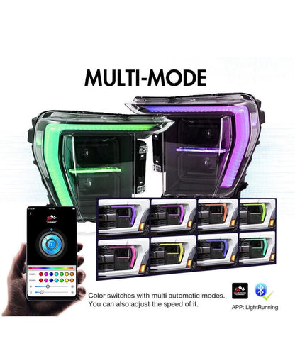 Ford F-150 RGB Headlights - App Controlled LED Assembly