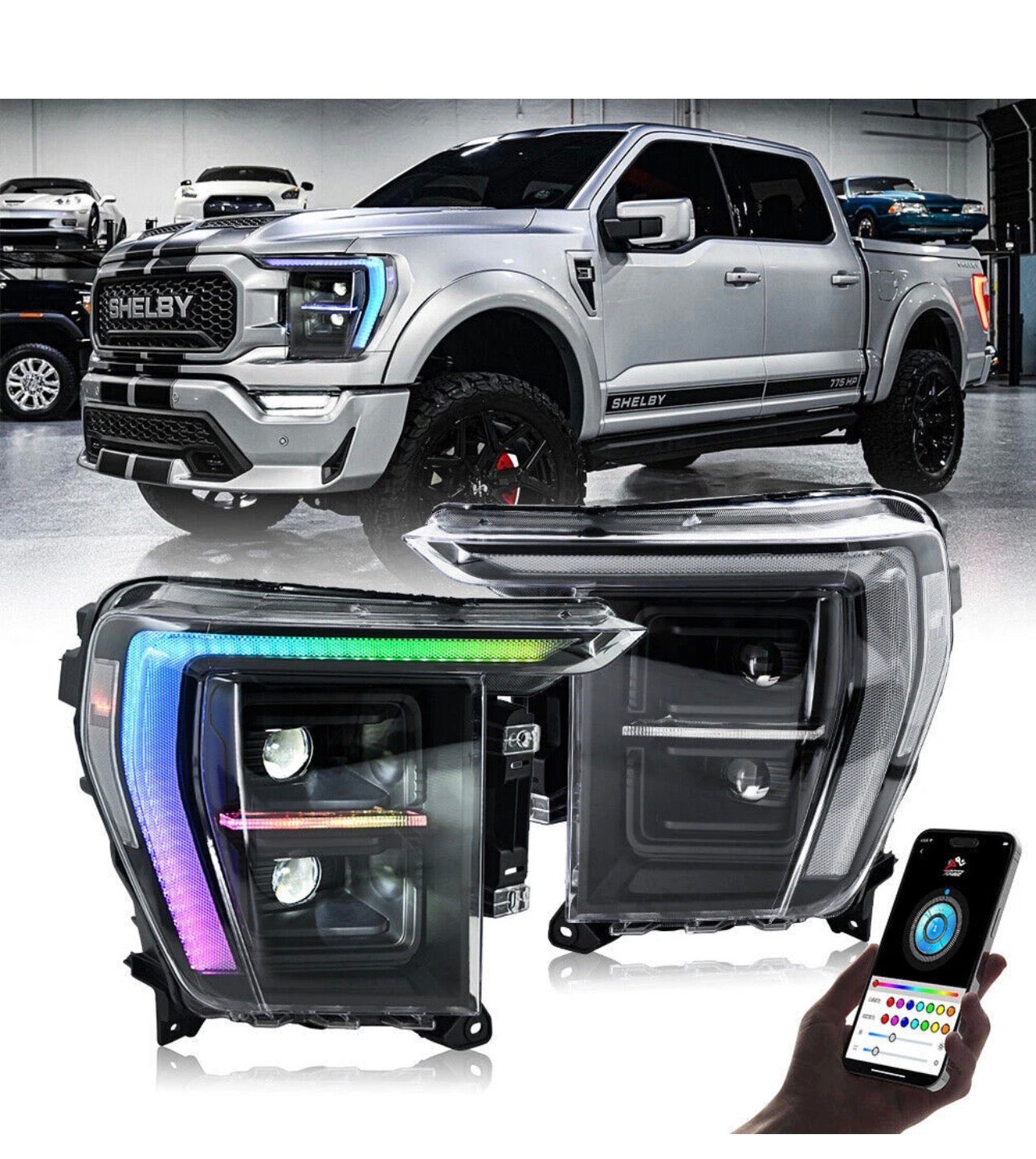 Ford F-150 RGB Headlights - App Controlled LED Assembly