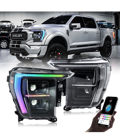 Ford F-150 RGB Headlights - App Controlled LED Assembly