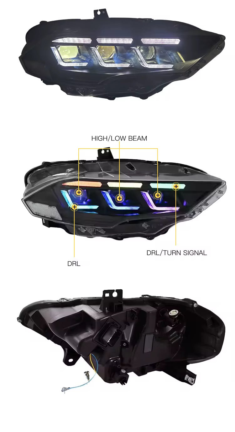 RGB Mustang Headlights 2018+ - Plug and Play