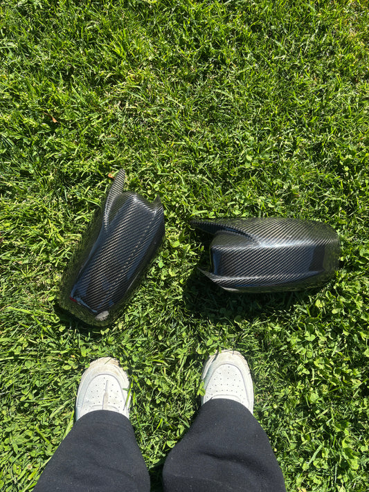 Real Carbon Fiber Mirror Caps for BMW 2,3,4,5 Series