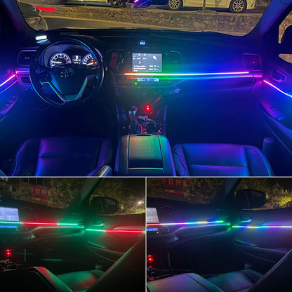RGB Car Interior Ambient Lighting Kit - Multi-Color LED Strip Lights