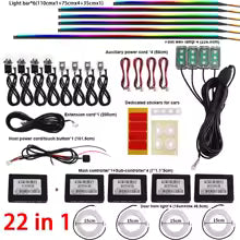 RGB Car Interior Ambient Lighting Kit - Multi-Color LED Strip Lights