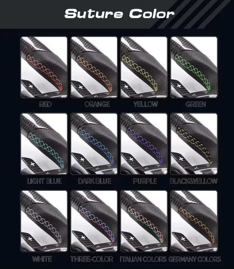 Custom LED Real Carbon Fiber Steering Wheel for Chrysler, Dodge Charger,Challenger,Jeep Grand Cherokee Trackhawk SRT